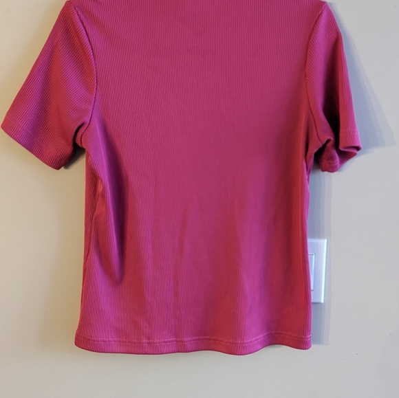 Hot pink Alia ribbed T-shirt vintage - Picture 5 of 5
